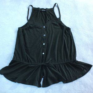 LA MADE Olive Green Synched Tank Top